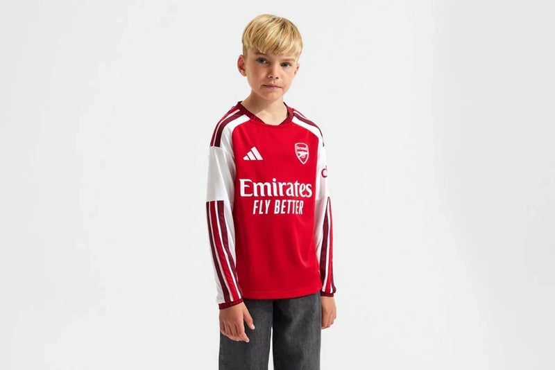 Arsenal Home 26/27 Kids Long Sleeve Shirt Kit